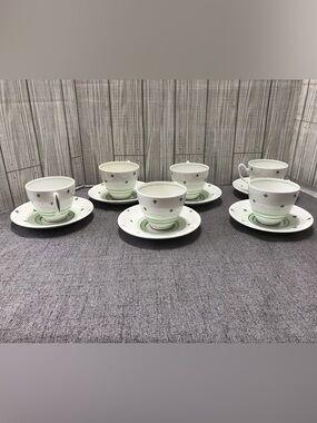 Set of 6 Royal Stanford China Teacup and saucers